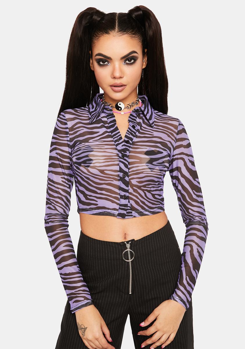 zebra mesh top