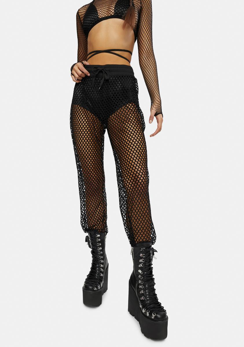 Club Exx Black Mesh Pants – Dolls Kill
