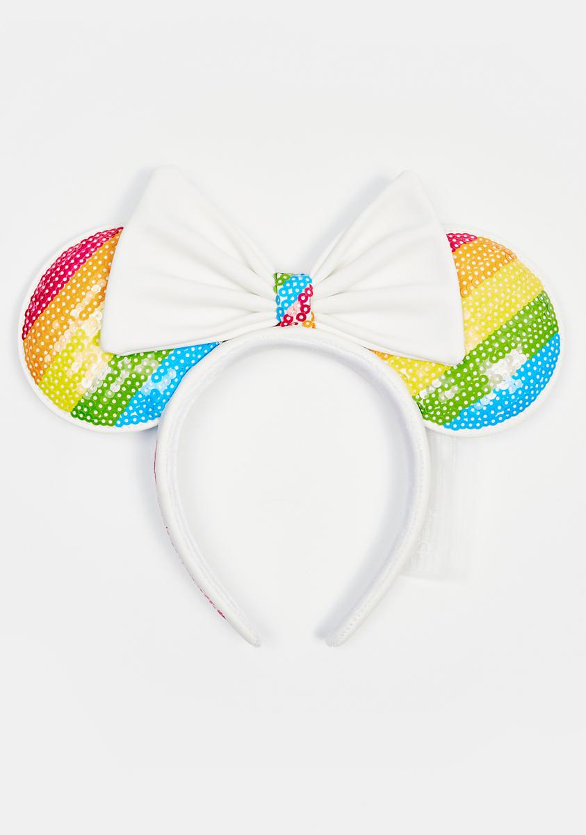 Disney Loungefly Sequin Rainbow Minnie Mouse Eras Headband 88471-1.jpg main image 4