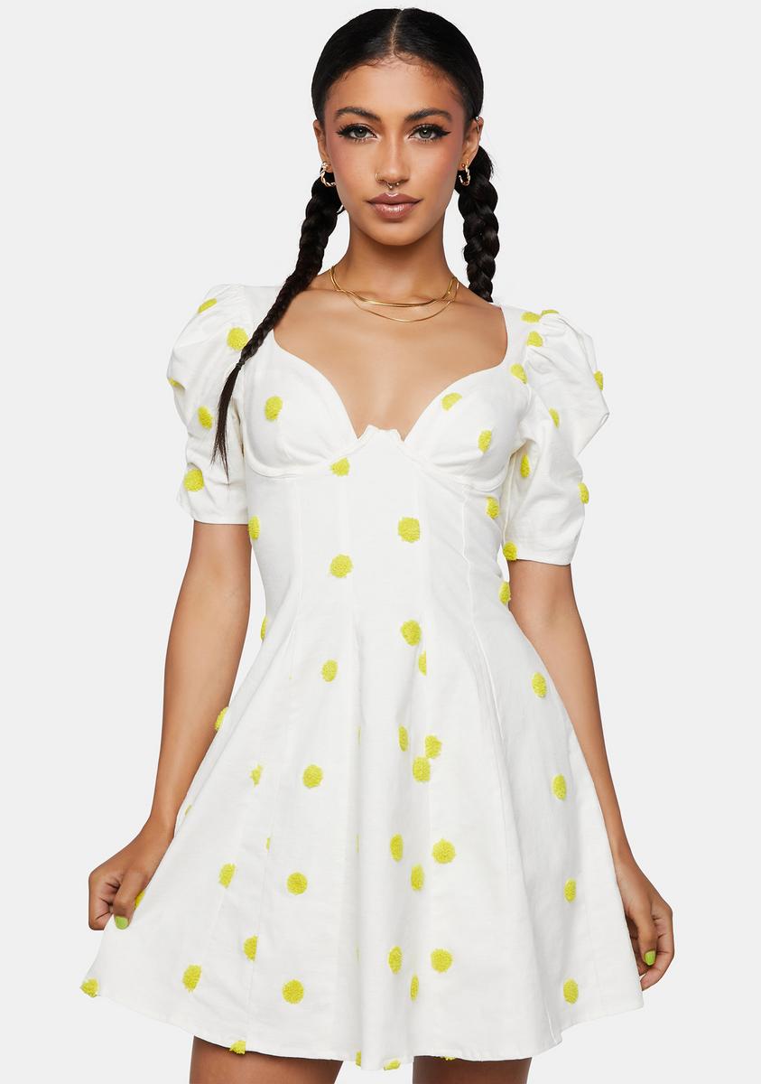 Puff Sleeve Mini Yellow For Love And Lemons Dress For Love Lemons