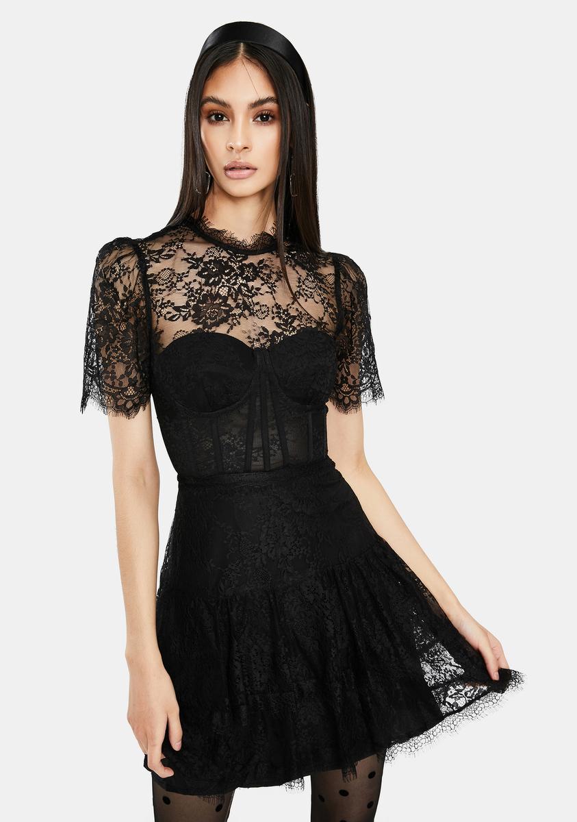 ASTR THE LABEL Leilani Lace Bustier Mini Dress ASTR THE LABEL Leilani Lace Bustier Mini Dress