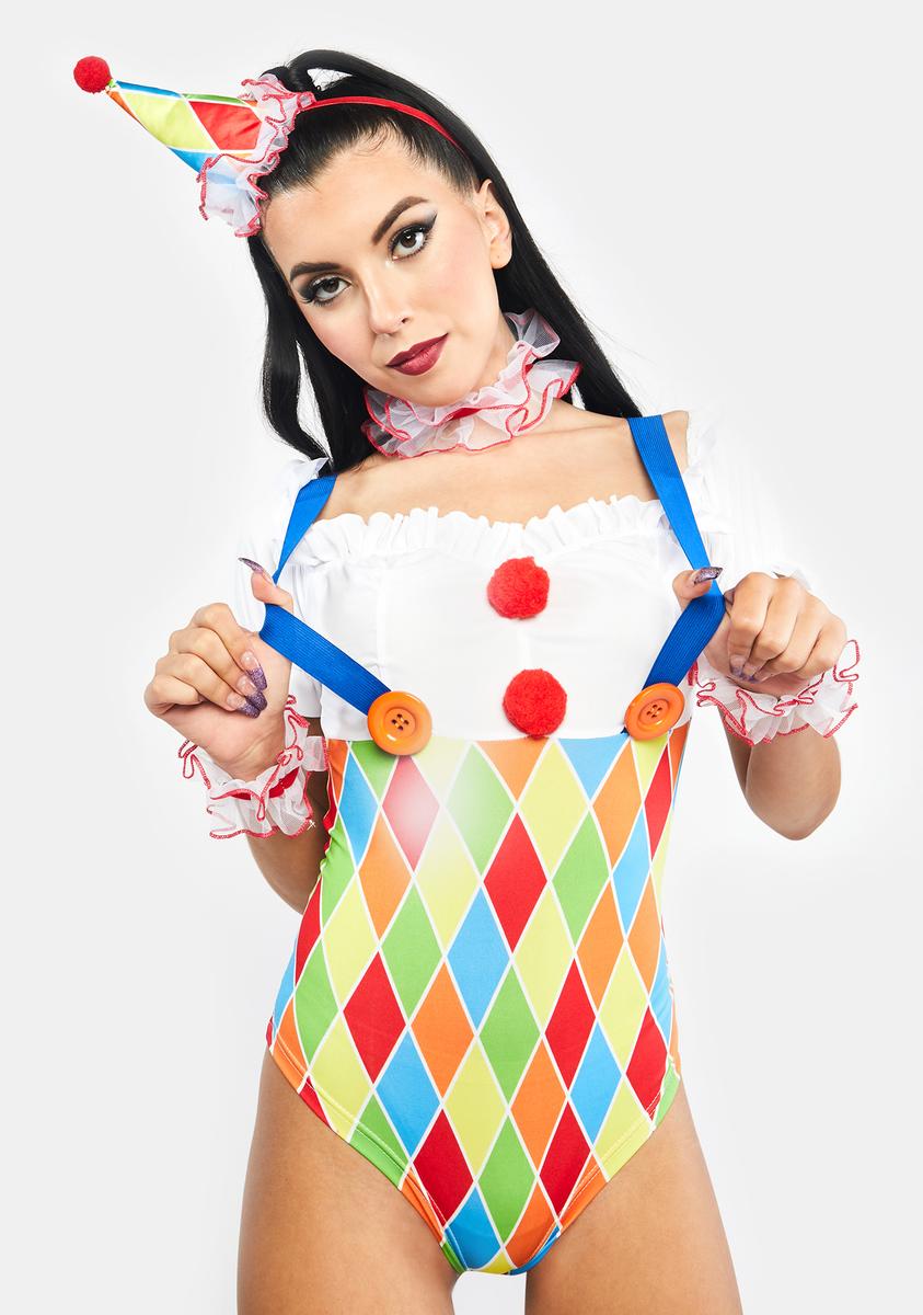 Sexy Clown Cutie Costume - Rainbow Dolls Kill Sexy Clown Cutie Costume - Rainbow Dolls Kill