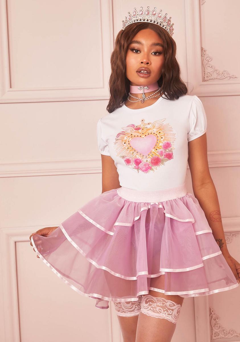 Sugar Thrillz Tiered Organza Skirt - Lavender – Dolls Kill