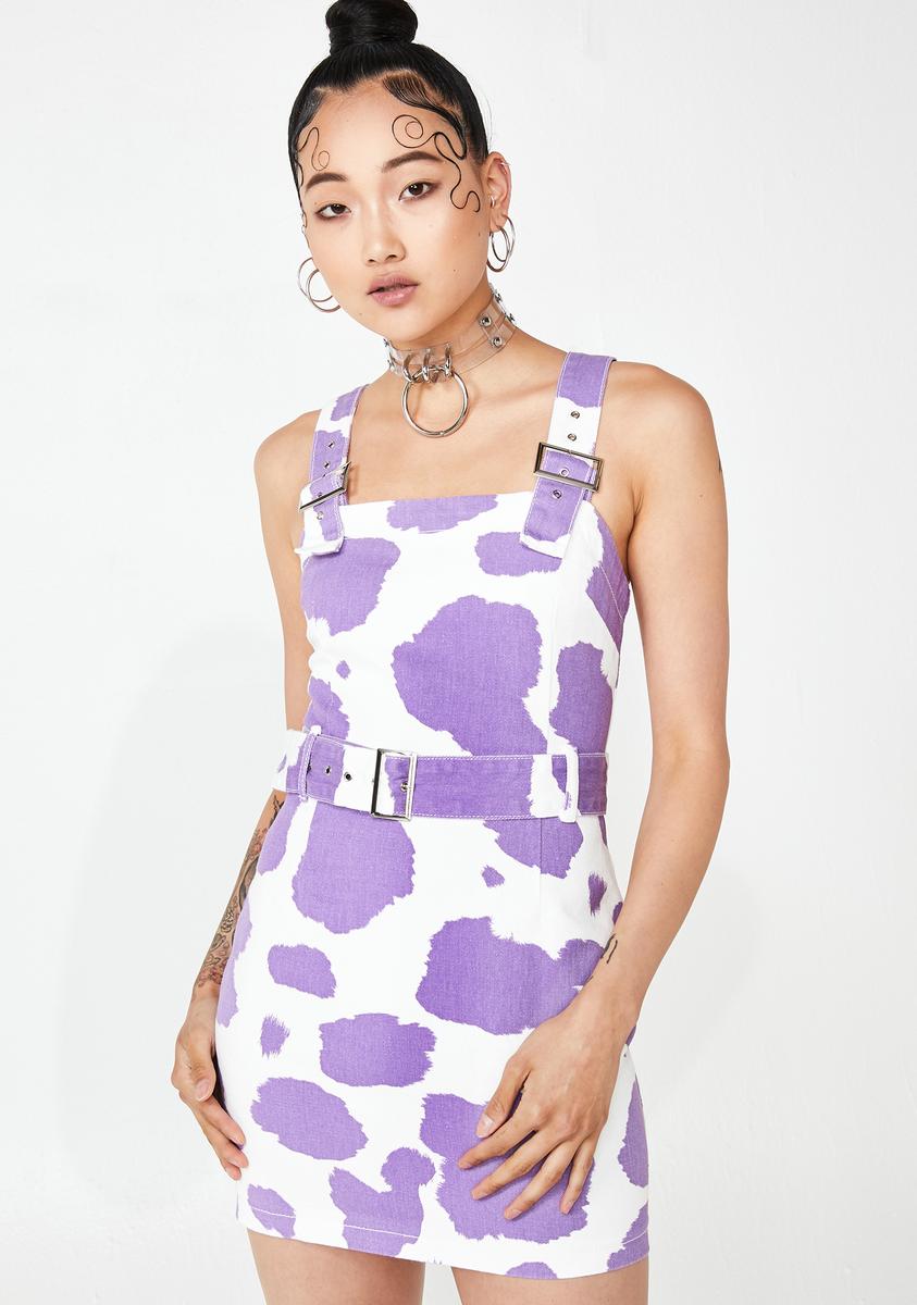 Jaded London Denim Cow Print Mini Dress Dolls Kill Jaded London Denim Cow Print Mini Dress Dolls Kill