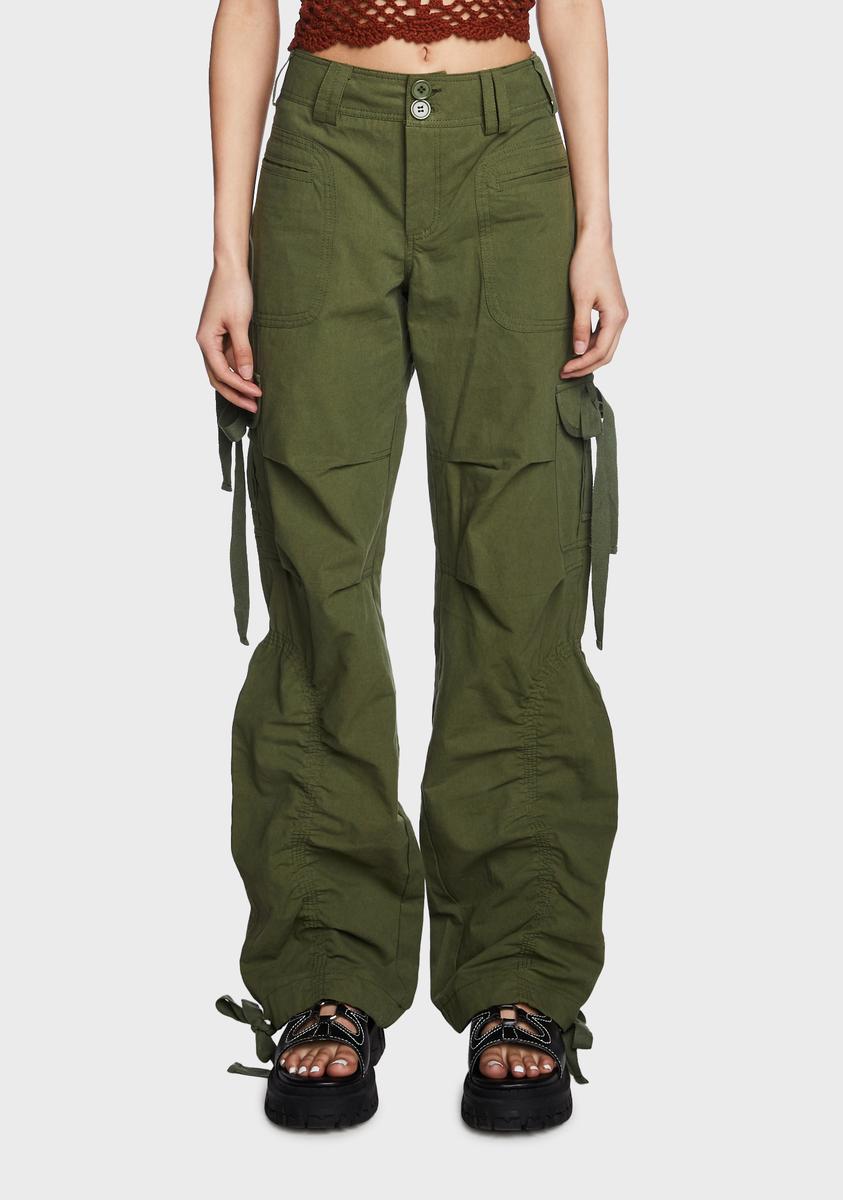 Delia's Baggy Skater Cargo Pants - Green