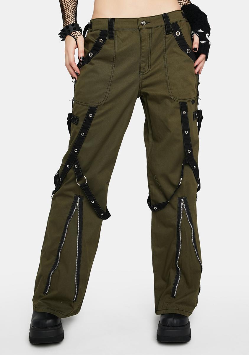 Tripp NYC Baggy Twill Pants Army Green Dolls Kill