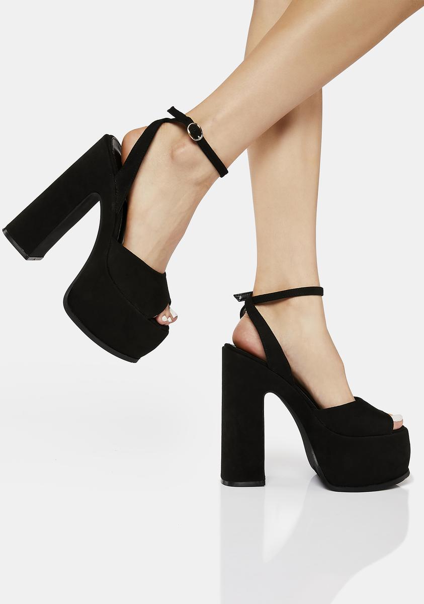 Cassie Platform Velour -Ink main image 0