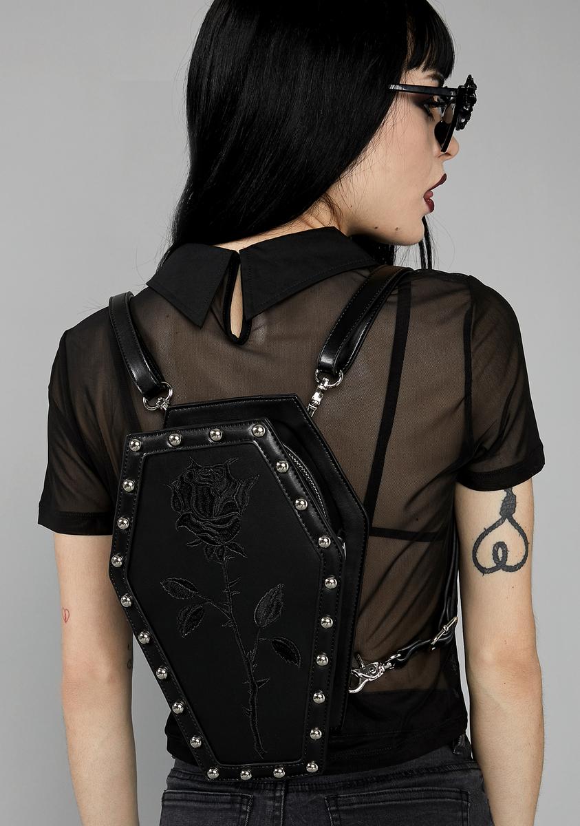 Leather coffin backpack Clearance