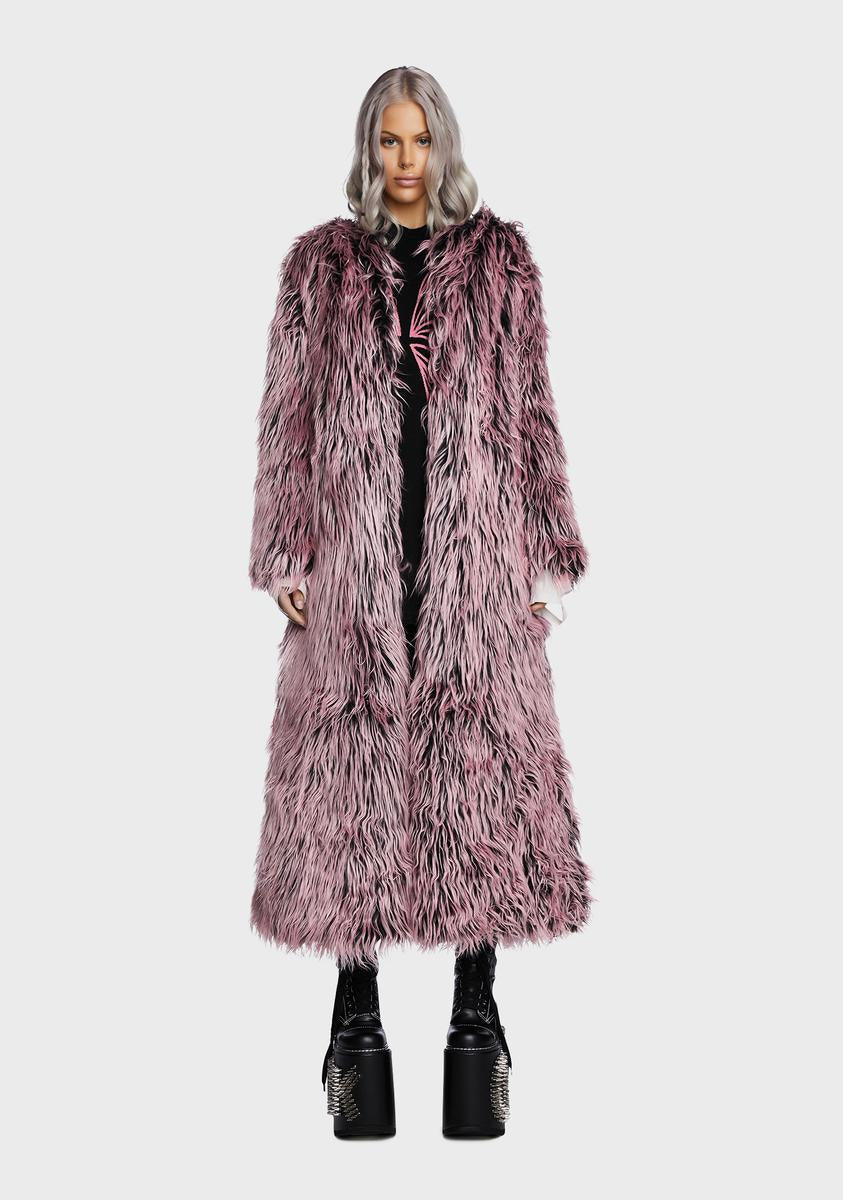 Faux fur deals duster coat