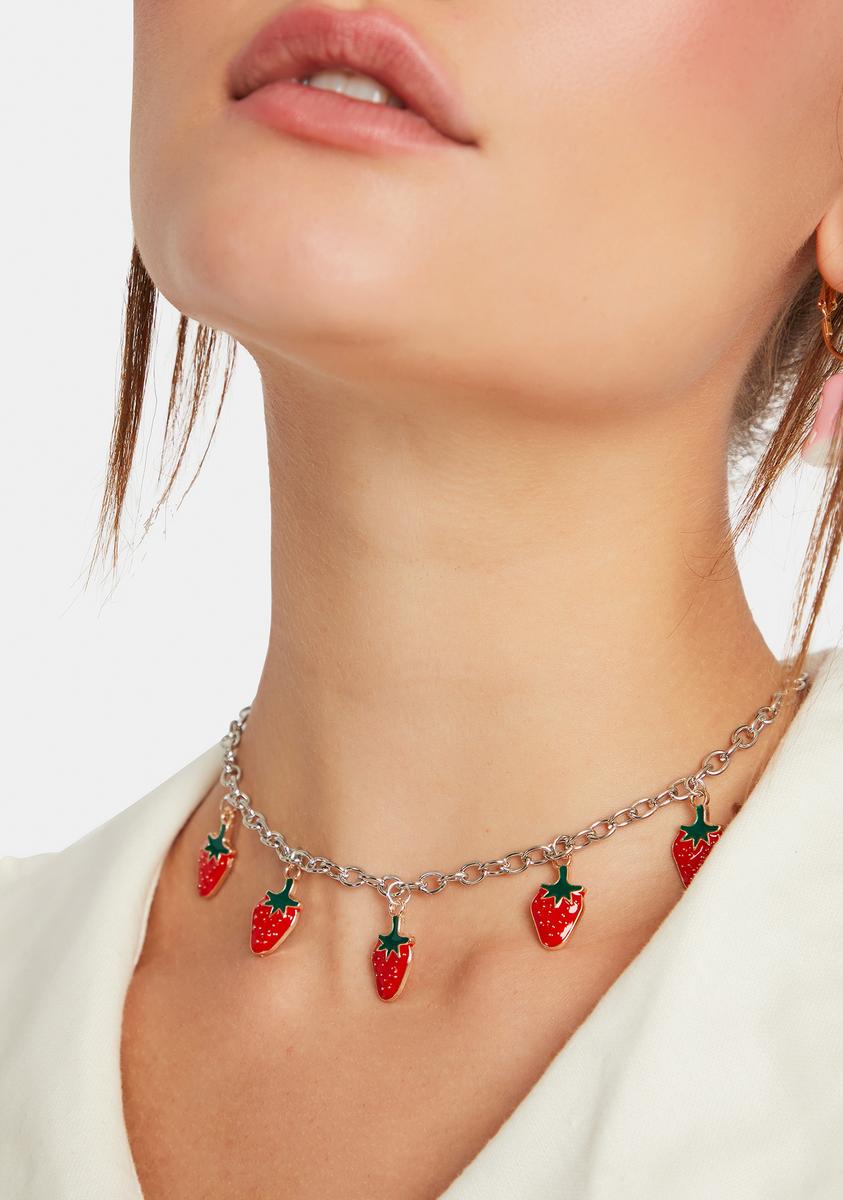 Strawberry choker on sale