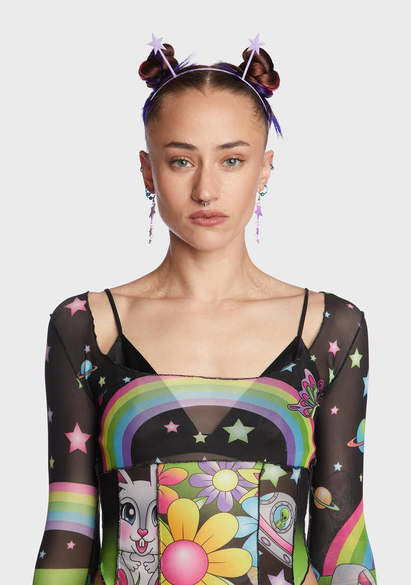 Star Antenna Headband Purple Dolls Kill