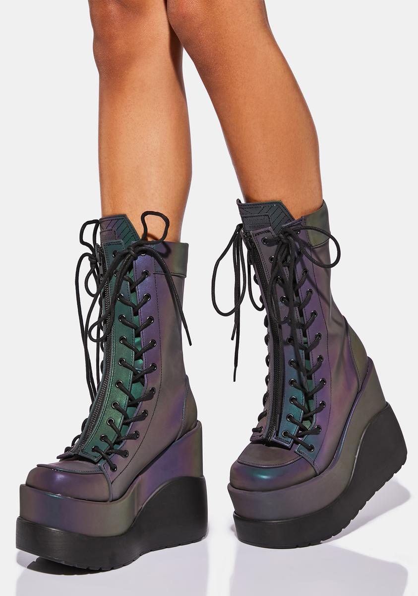 Reflective platform deals boots