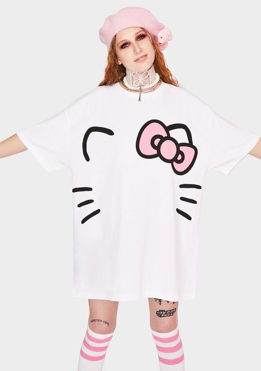 NGOrder Hello Kitty Oversized T-Shirt Dress NGOrder Hello Kitty Oversized T-Shirt Dress