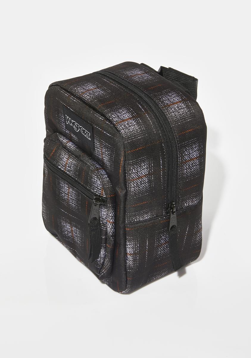 jansport black lunch box Jansport Plaid Mini Backpack Lunch Bag – Dolls Kill