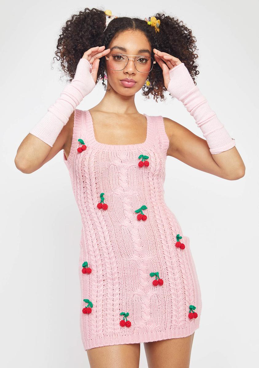 knitted white dress Sacramento Green Knitted Dress