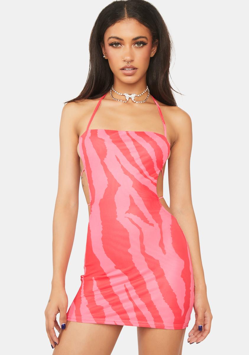 Open Back Bodycon Mini Dress