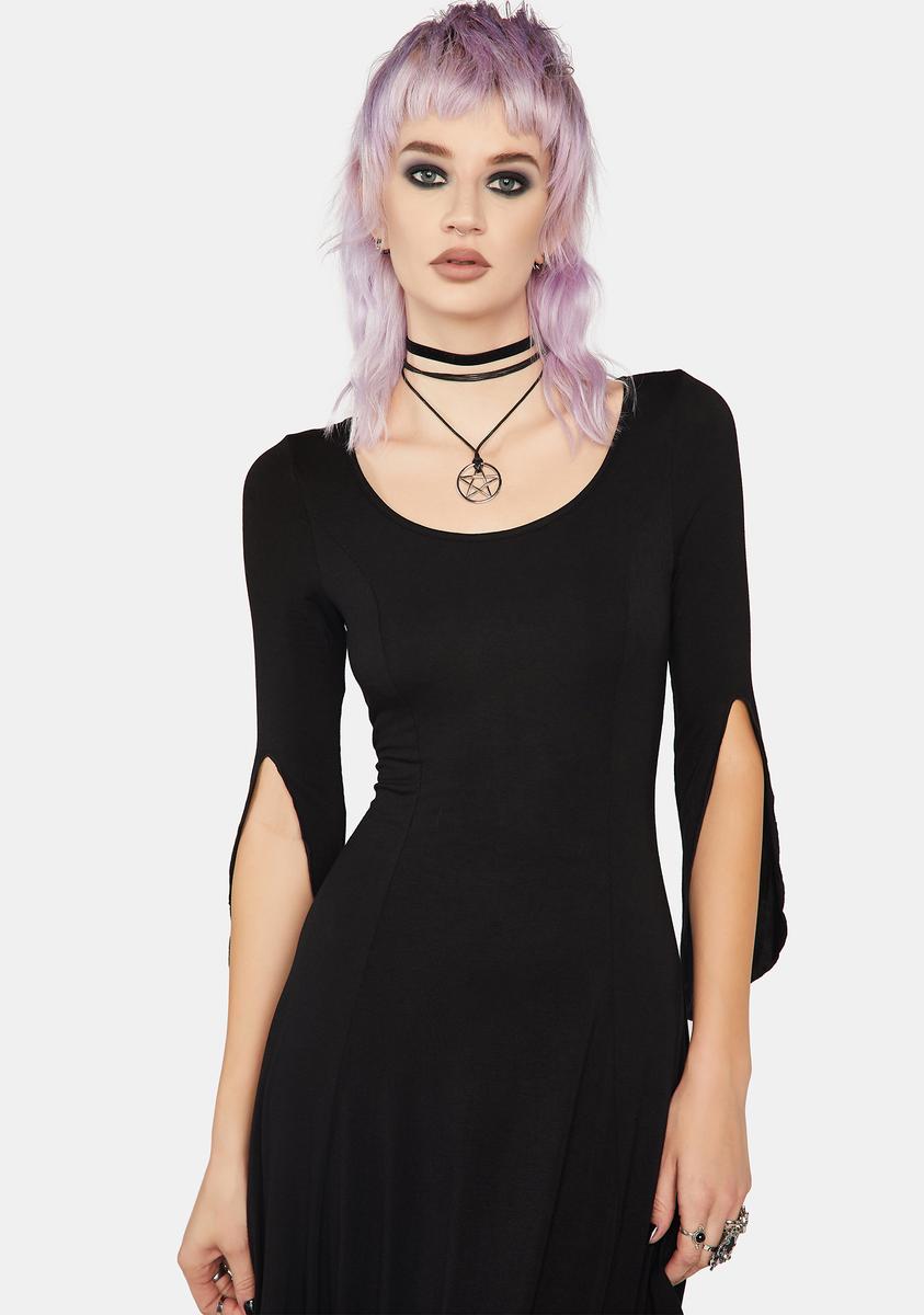Punk Rave Drip Sleeve Mini Dress - Black Dolls Kill Punk Rave Drip Sleeve Mini Dress - Black Dolls Kill