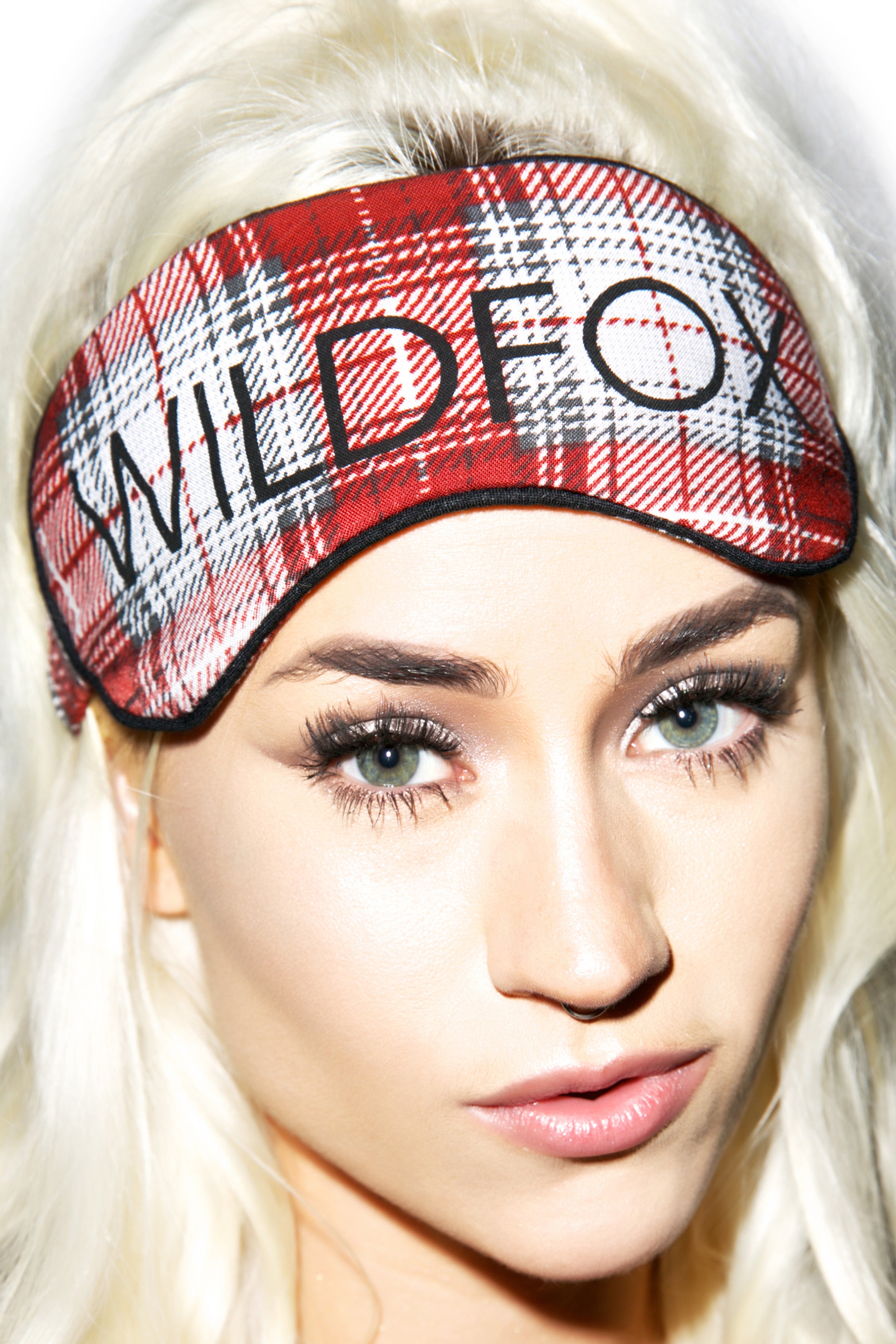 Sunbleached Plaid Eyemask Dolls Kill