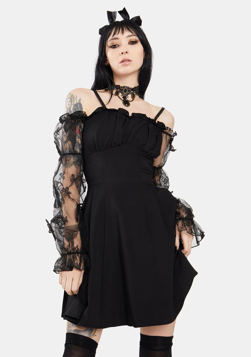 Dark In Love Gothic Off Shoulder Lace Puff Sleeve Mini Dress Dolls Kill Dark In Love Gothic Off Shoulder Lace Puff Sleeve Mini Dress Dolls Kill