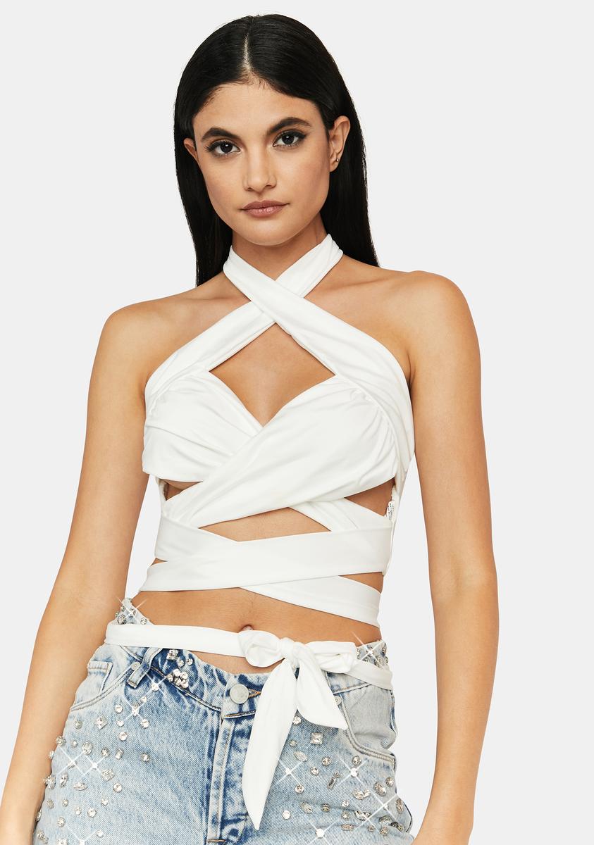 Halter Wrap How To Tie A Wrap Top Wrap Silk Scarf Top Amazon A