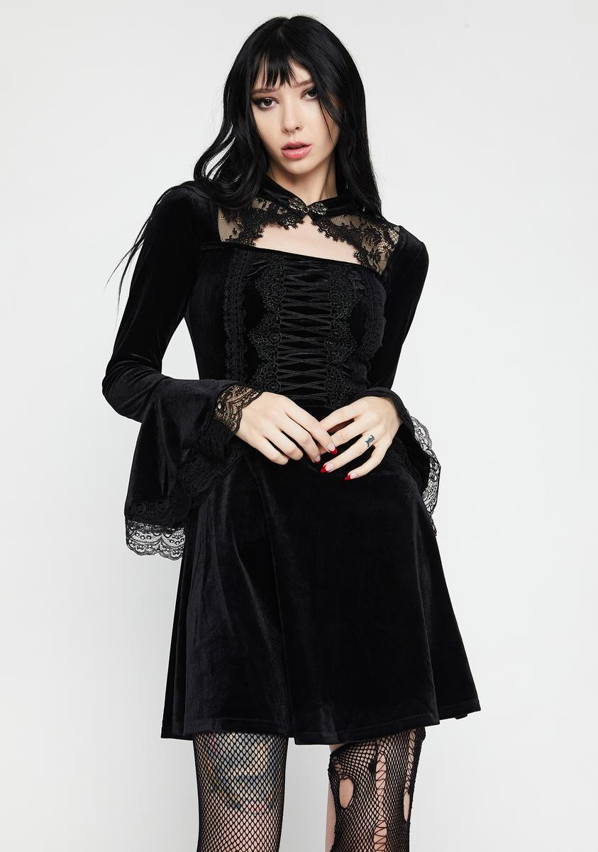 Dark In Love Gothic Vampire Velvet Dress Dark In Love Gothic Vampire Velvet Dress