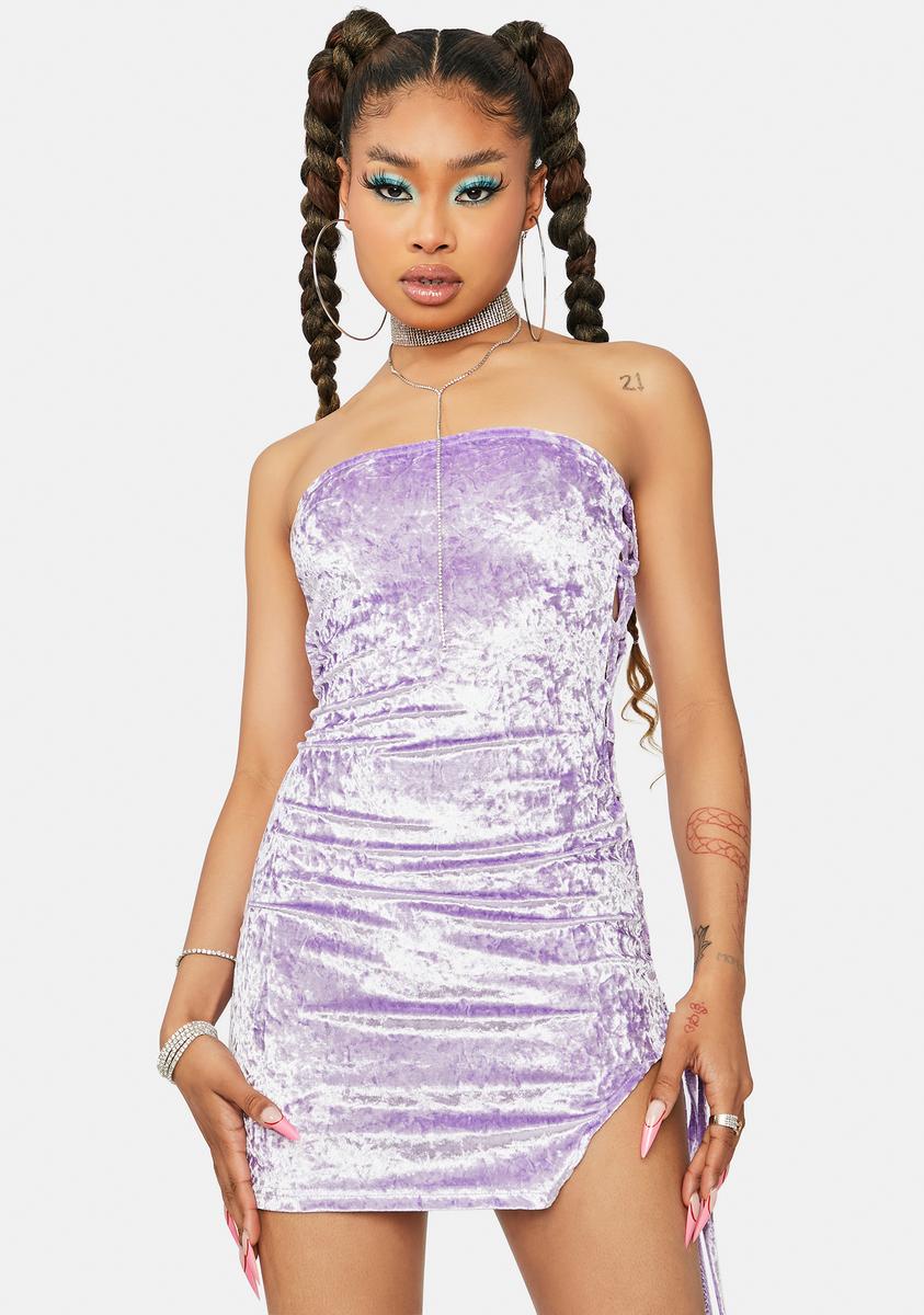purple velvet short dress Gracie Dark Purple Velvet Mini Dress | Dresses