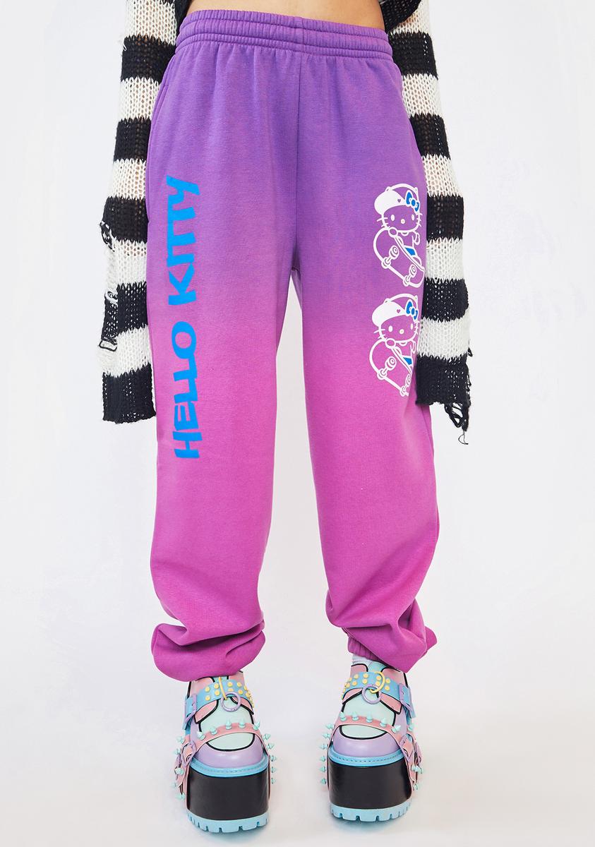 New girl order flame blue & pink jogger sweatpants best sale