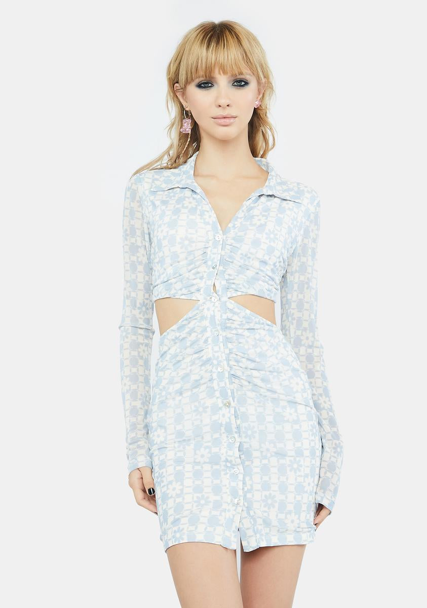 dollskill mesh dress Floral Print Mesh Dress