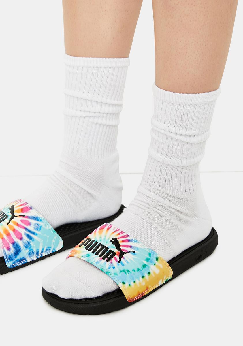 PUMA Tie Dye Cool Cat Women's Slides Dolls Kill
