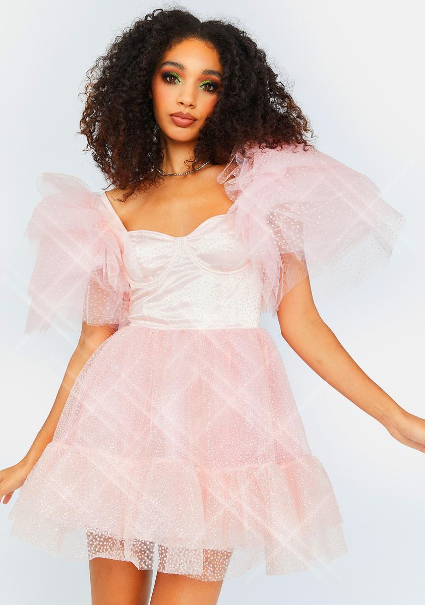 Dolls Kill X Wizard Of Oz Sparkle Tulle Puff Sleeve Mini Dress Dolls Kill X Wizard Of Oz Sparkle Tulle Puff Sleeve Mini Dress