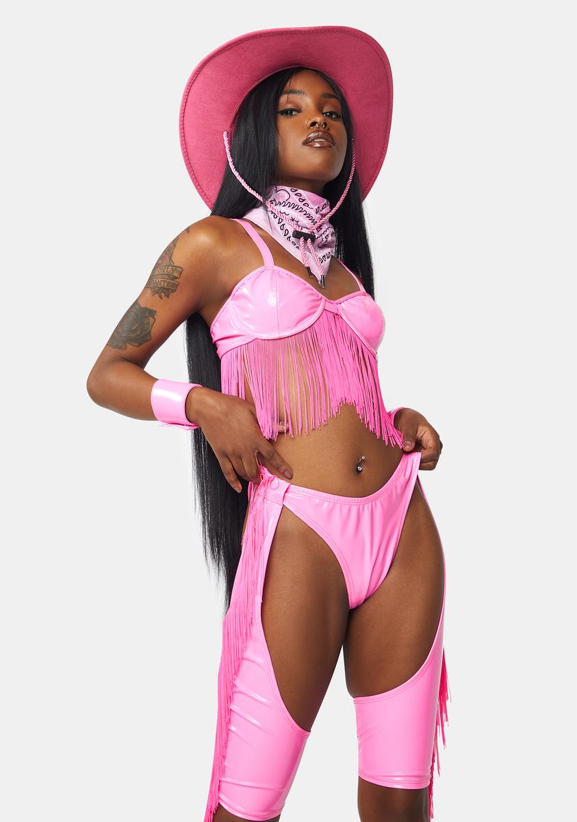 Forplay Sexy Cowgirl Costume Set - Pink Vinyl Dolls Kill Forplay Sexy Cowgirl Costume Set - Pink Vinyl Dolls Kill