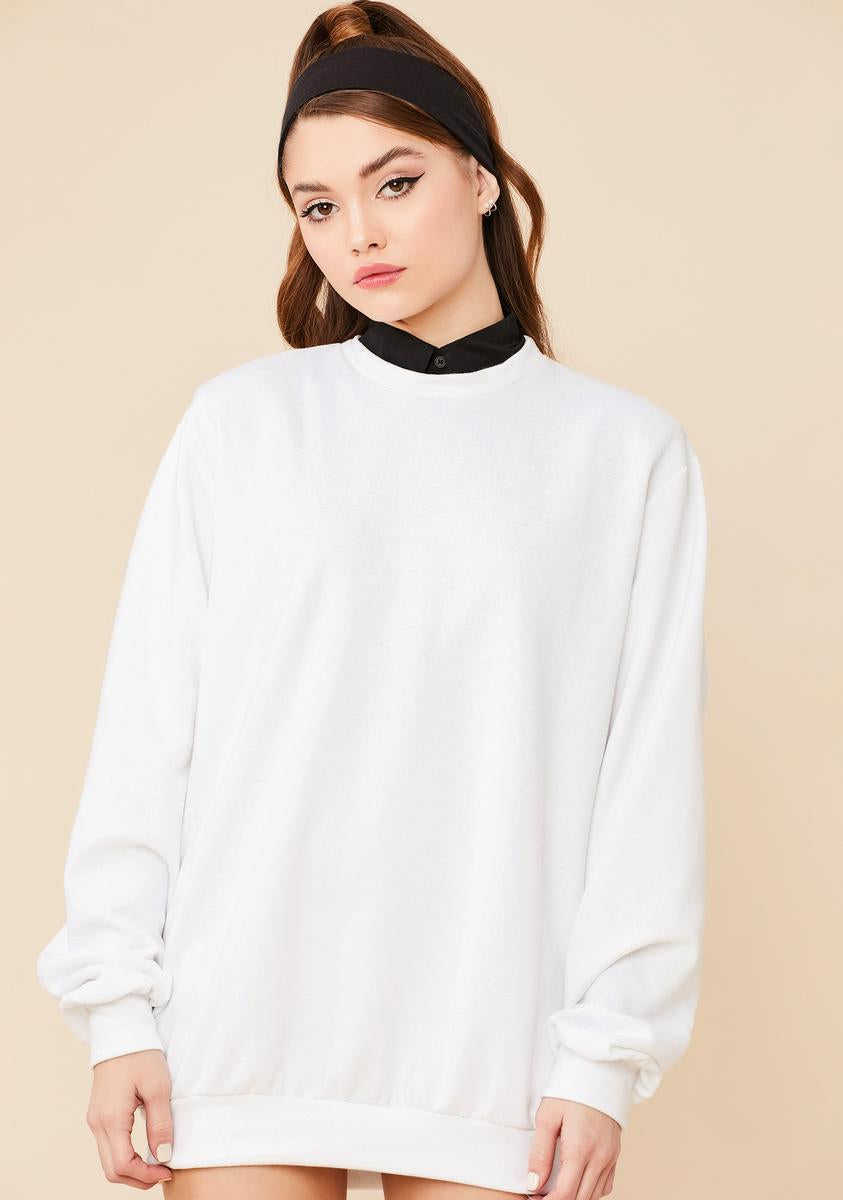 mini sweatshirt dress French Terry Mini Sweatshirt Dress