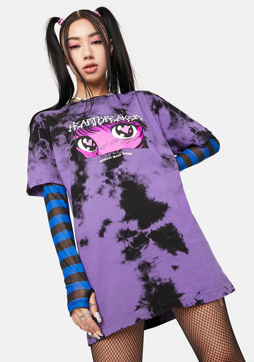 Know Bad Daze Heartbreaker Tie Dye Graphic Tee  Dolls Kill