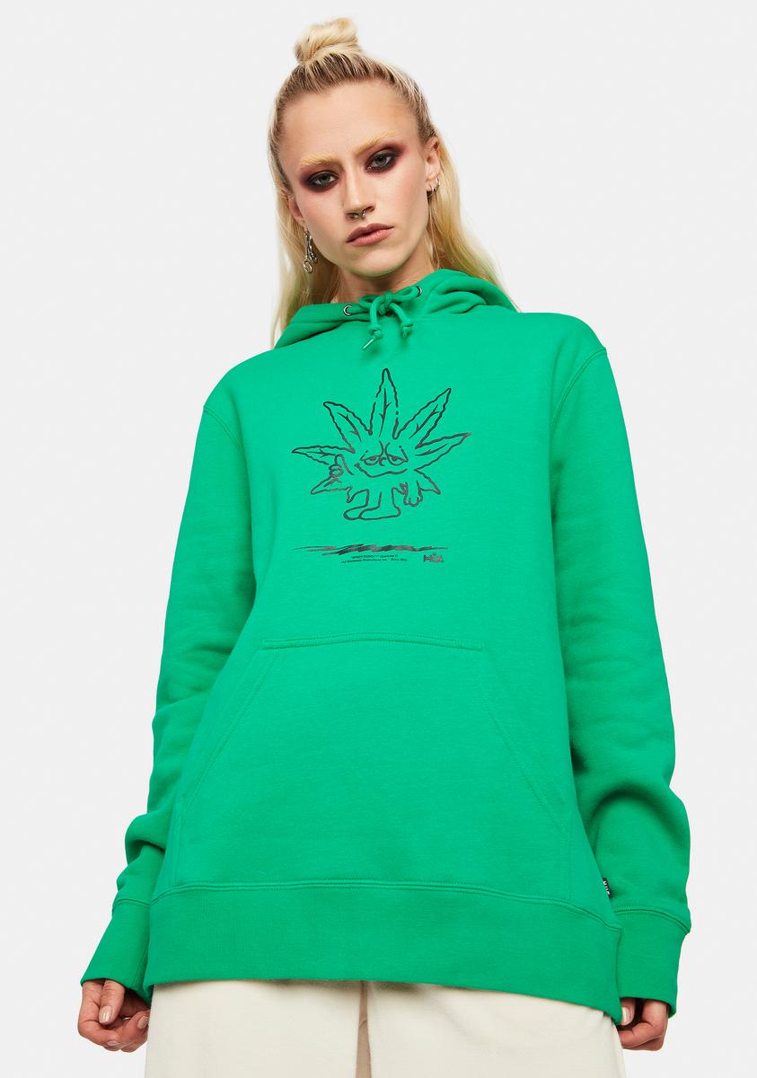 HUF Easy Green Graphic Hoodie Dolls Kill