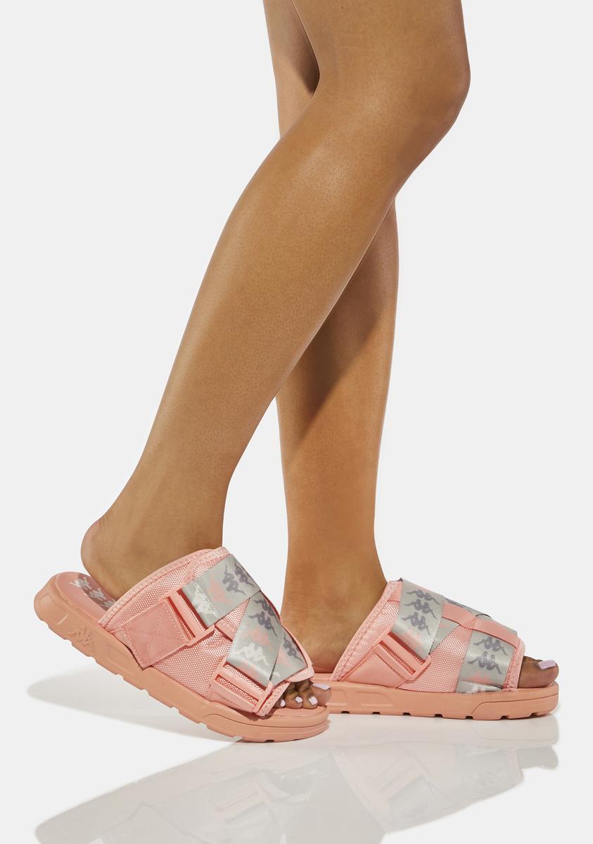 Kappa Peach 222 Banda Mitel 8 Sandals – Dolls Kill display picture 2