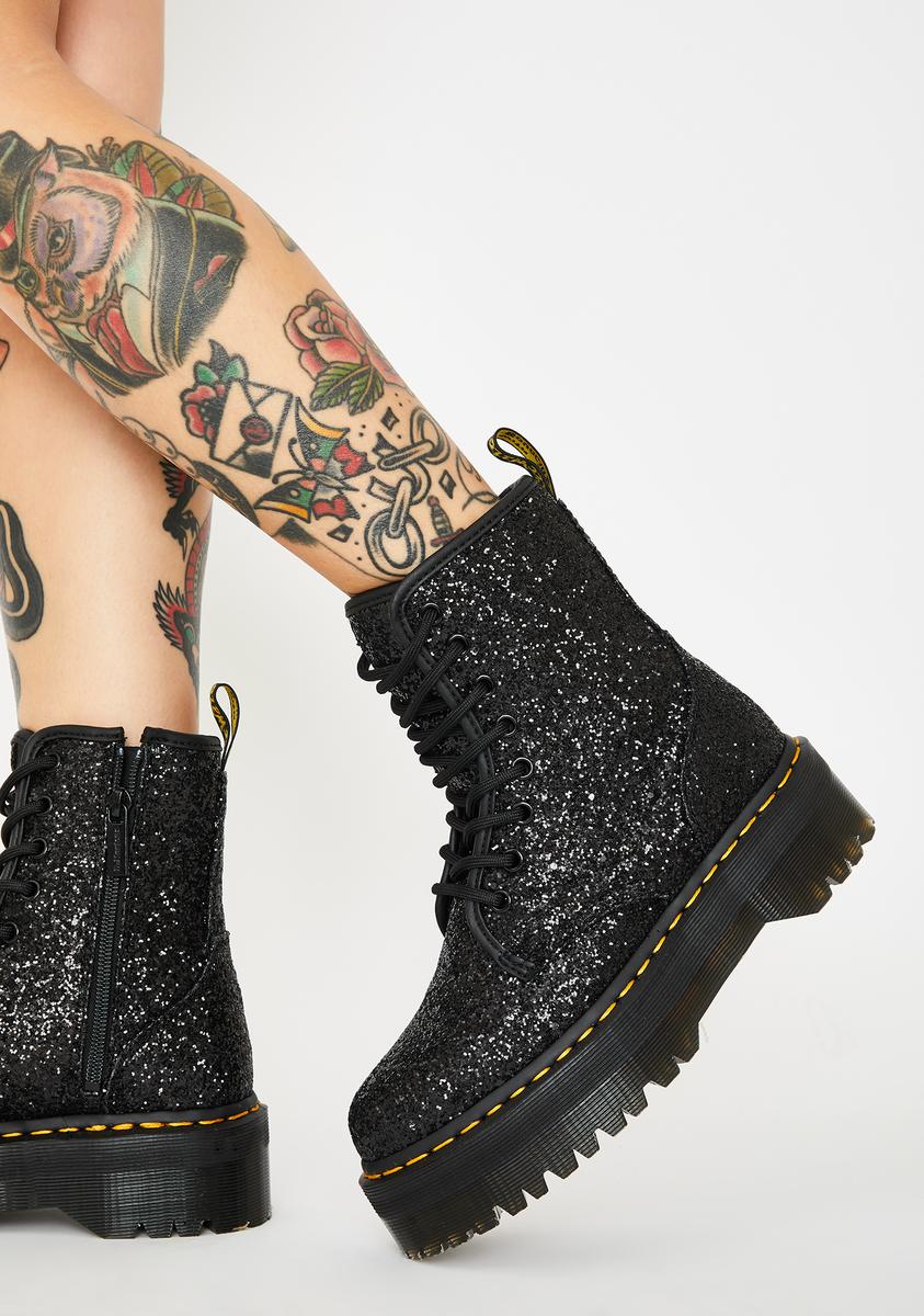 Chunky Glitter Boots Dr Martens Sale Glitter Black Glitter Dr Martins