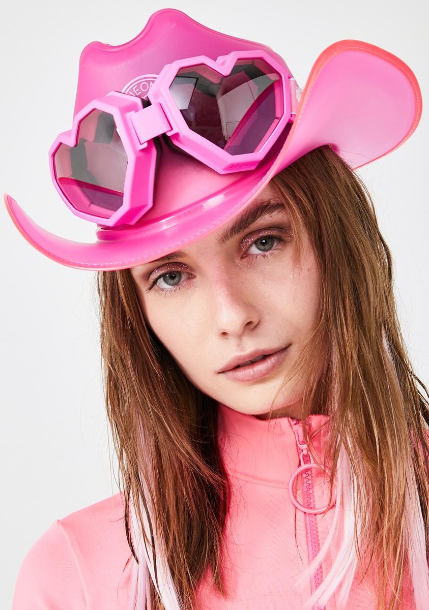 heart goggle ESQAPE Pink Heart Goggles – Dolls Kill