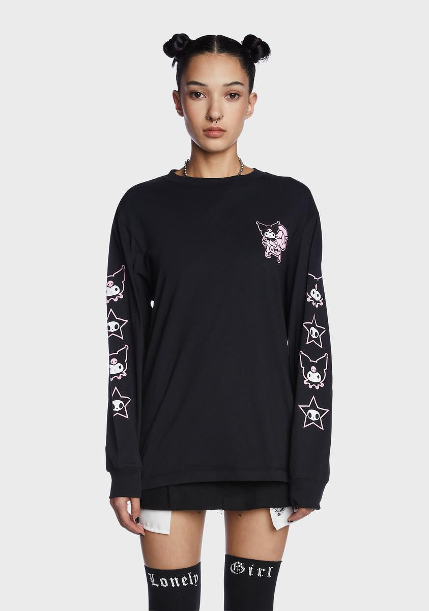 ★KIRSH★ Wittybunny graphic long sleeve black Tokidoki Kuromi Long Sleeve Graphic Top - Black – Dolls Kill