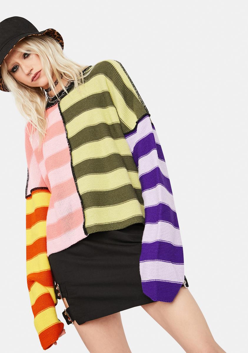 Ragged priest striped discount sweater