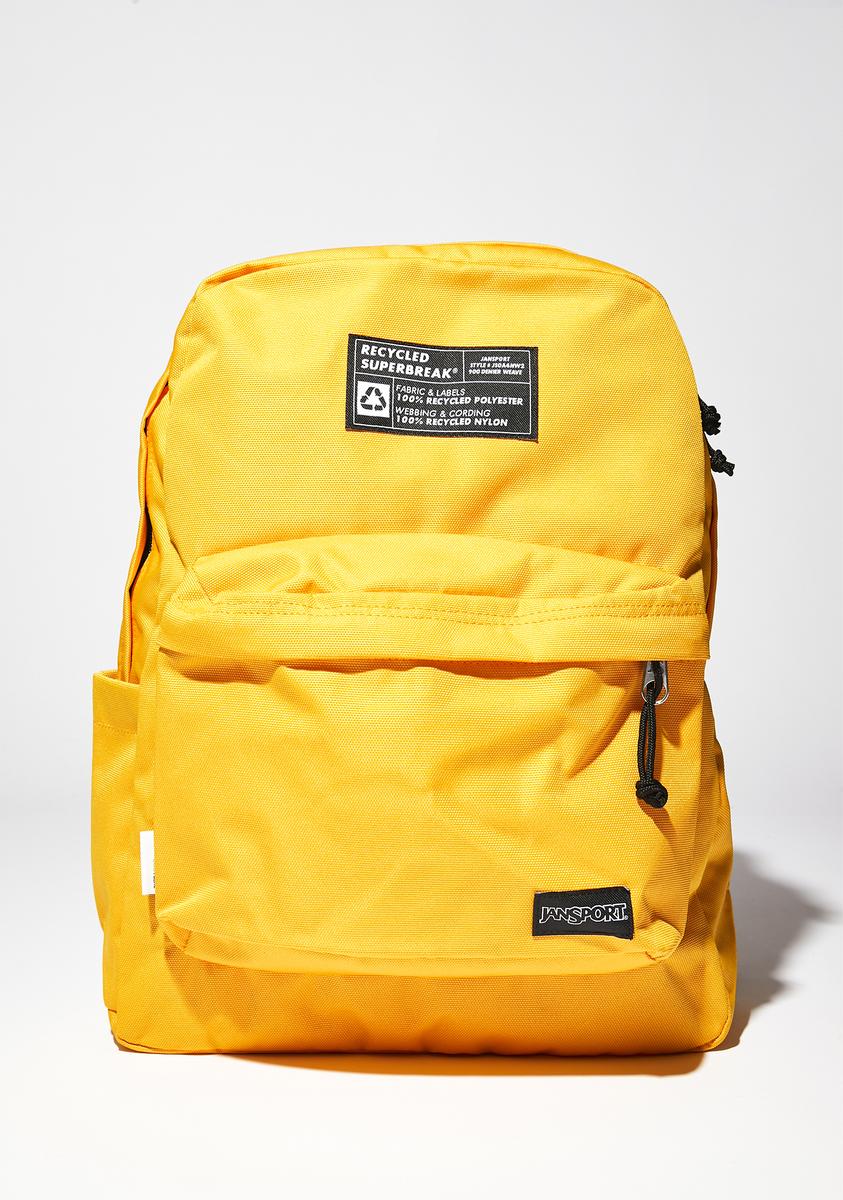 backpack jansport yellow Half Pint Honey and an organizer panel with key fob JanSport Cross Town Plus Remix