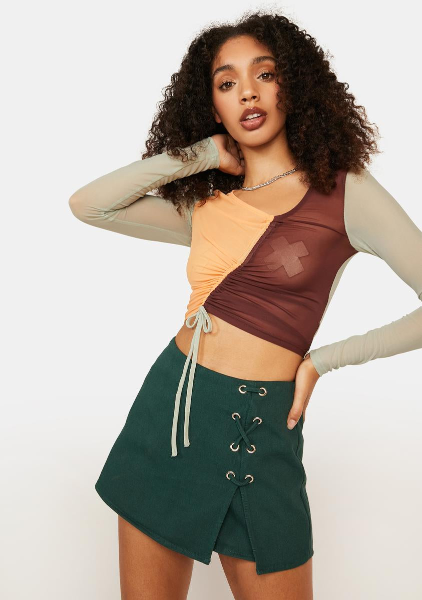 ‘Colorblocked’ crop top main image 1
