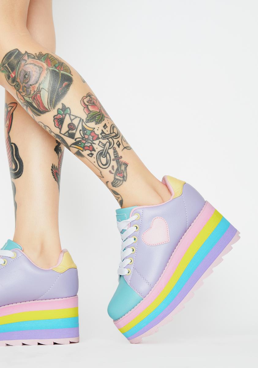 Pastel Lala Platform Sneakers – Dolls Kill - Main Image