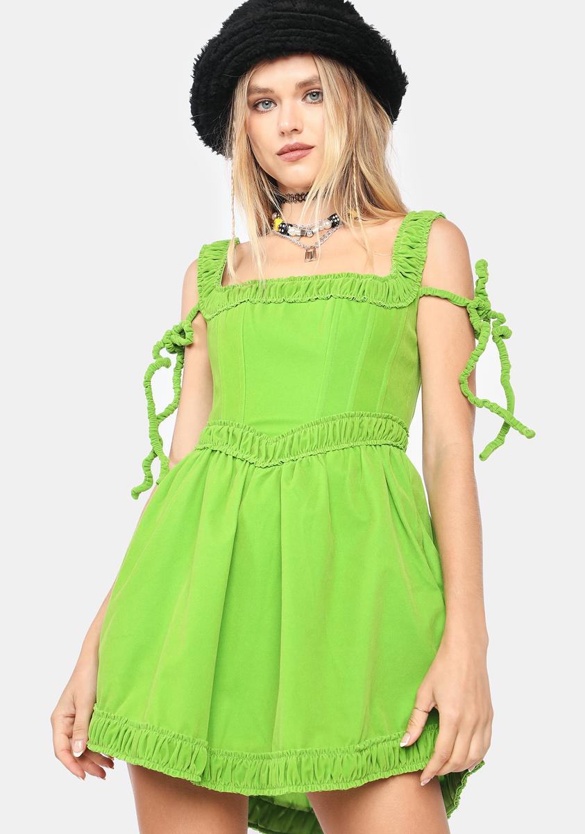 No Dress Green Fish Bone Velvet Dress Dolls Kill No Dress Green Fish Bone Velvet Dress Dolls Kill