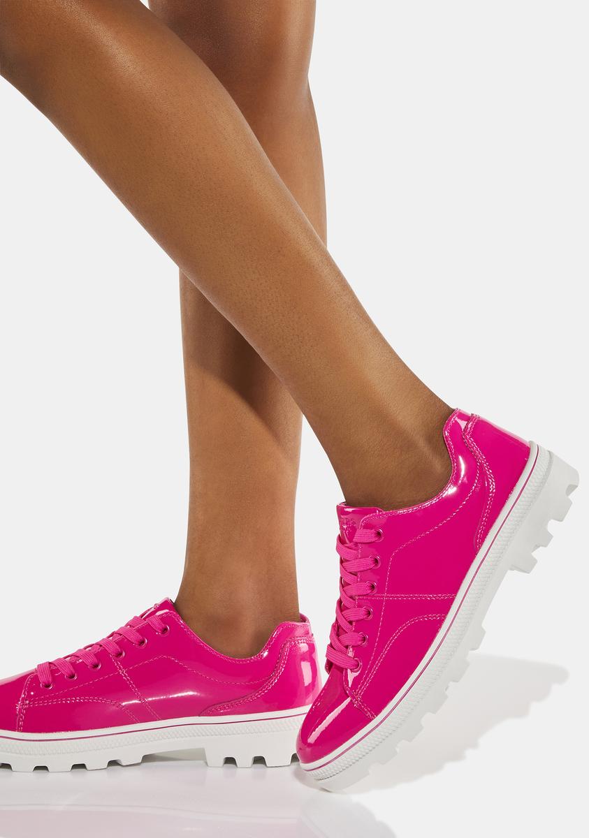 SKECHERS Patent Leather Fashion Sneakers