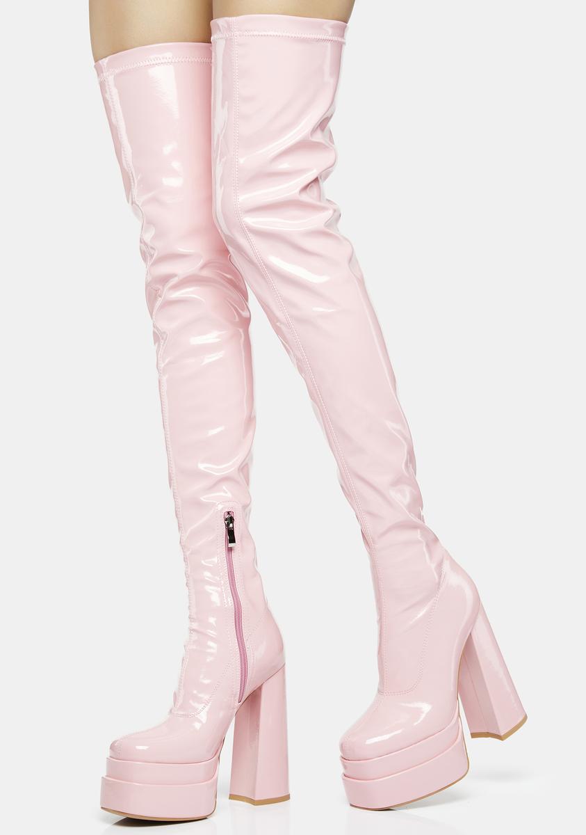 pink dress with thigh high boots Fall Fashion Edit - Pink Is The New Black