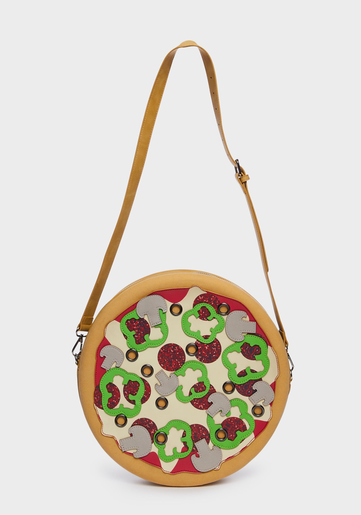 Current Mood Combo Pizza Circle Crossbody Bag - Multi