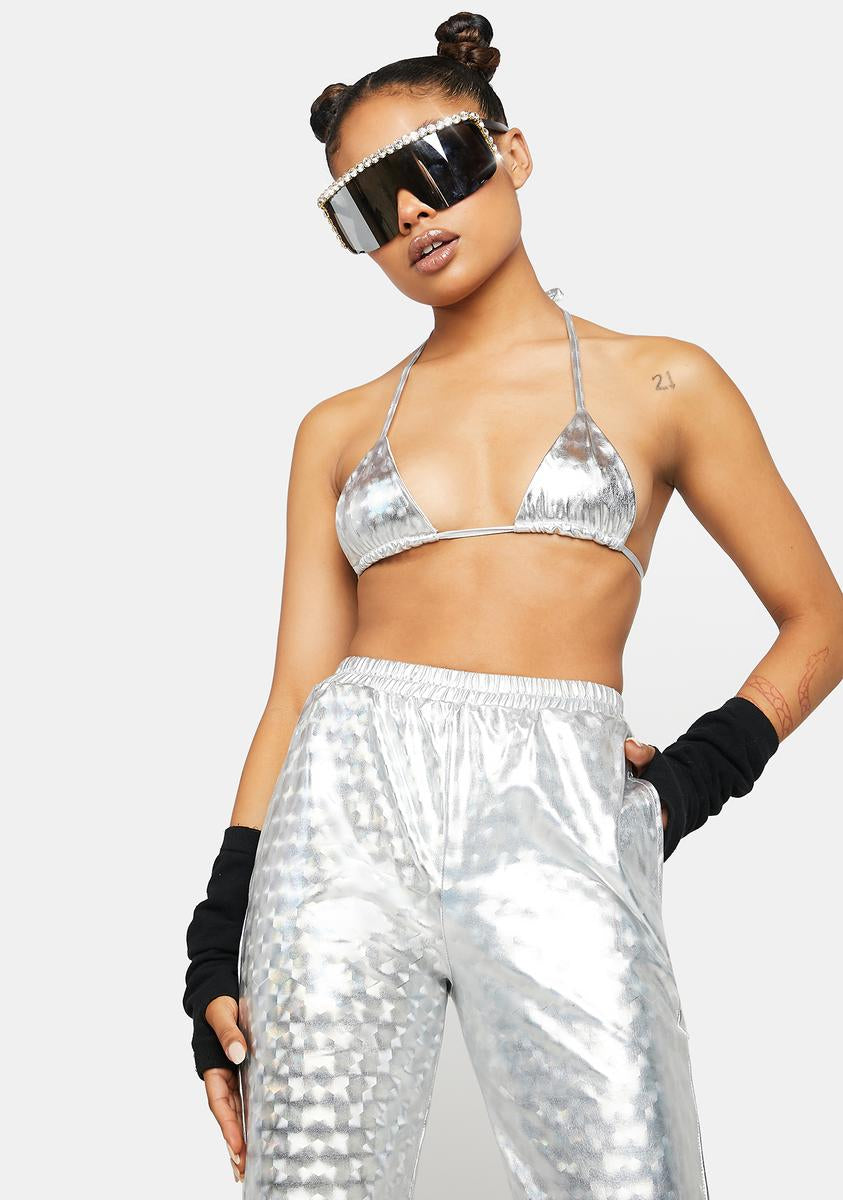 Holographic joggers outlet