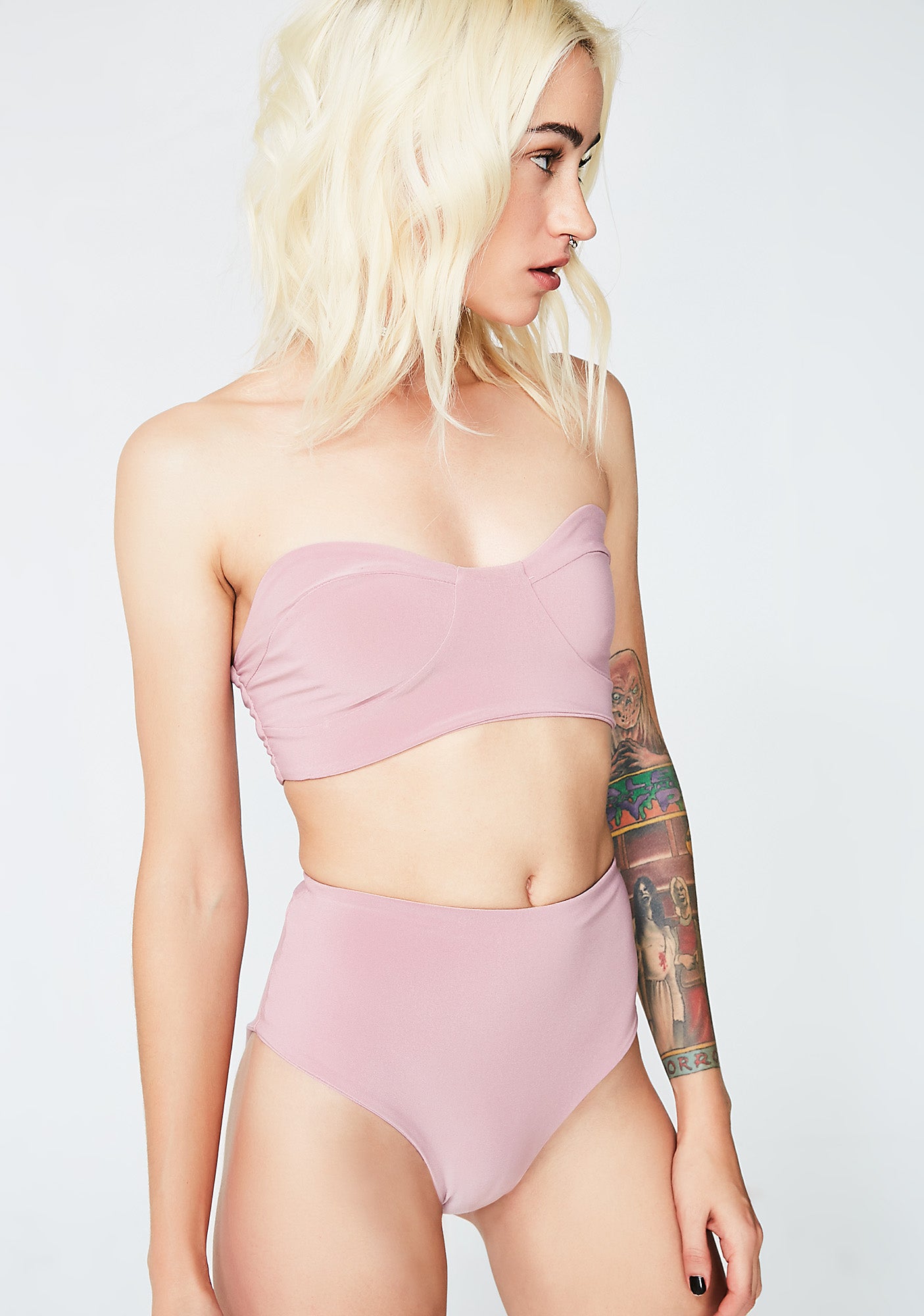 Solid Ribbed Knit Bra & Panty Lingerie Set | SHEIN A