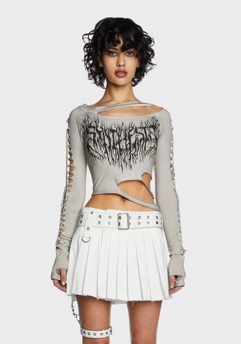 Cut out graphic tee top