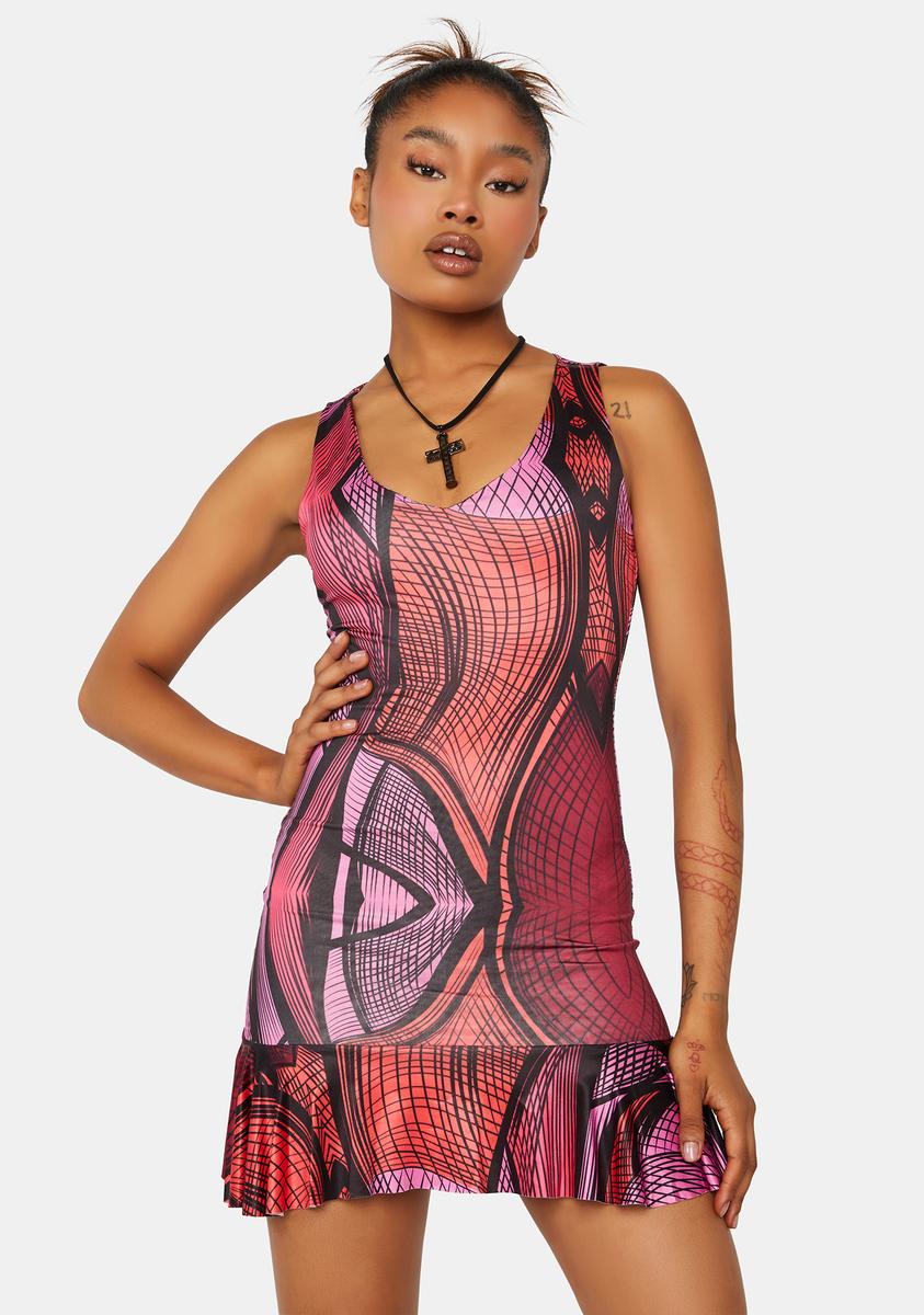 mini dress public Public Desire Abstract Print Mini Dress